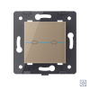 Выключатель Quadro 2 клавиши сухой контакт Золотой (механизм) Livolo