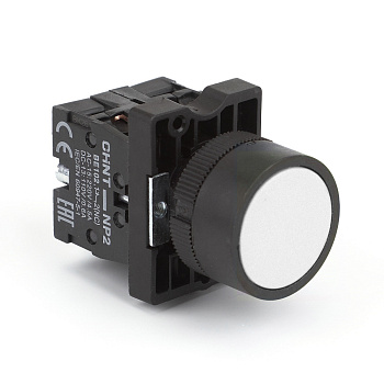 Кнопка управления NP2-EA15 без подсветки белая 1НО+1НЗ, IP40 (R) CHINT