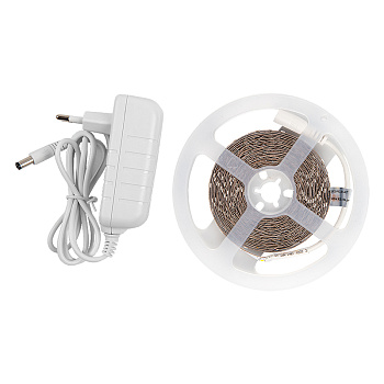 Лента светодиодная GLS-2835-60-4.8-12-IP20-PRO-3-5-KIT готовый комплект 5м с адаптером General
