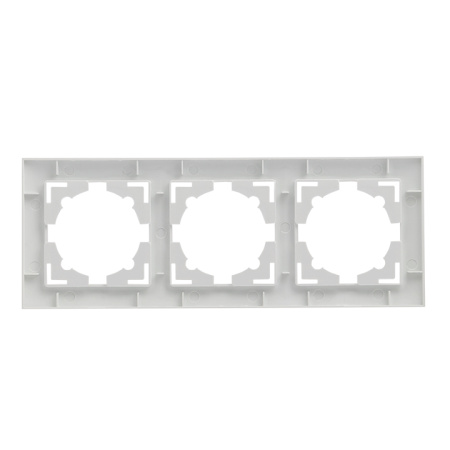 Валенсия Рамка 3-местная белая EKF