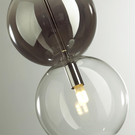 Подвес G9 1*40W TWIXY хром/дымчатый/стекло ODEON LIGHT
