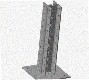 Стойка напольная (потолочная) сдвоенная СНПС1720 УТ1,5,горячее цинкование, S2,5