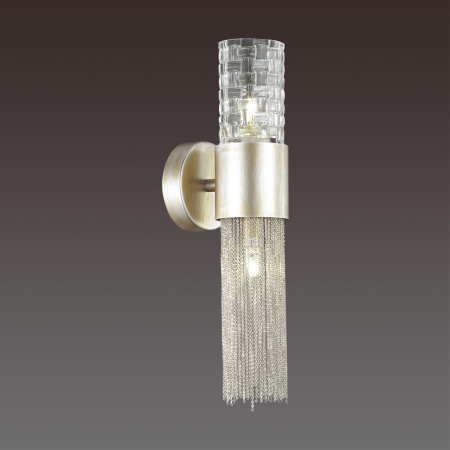 Бра G9 2*5W 220V PERLA серебристый/стекло/металл.цепочки ODEON LIGHT