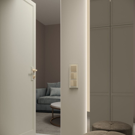 Favorit Рамка на 3 поста (молочный, стекло) Werkel