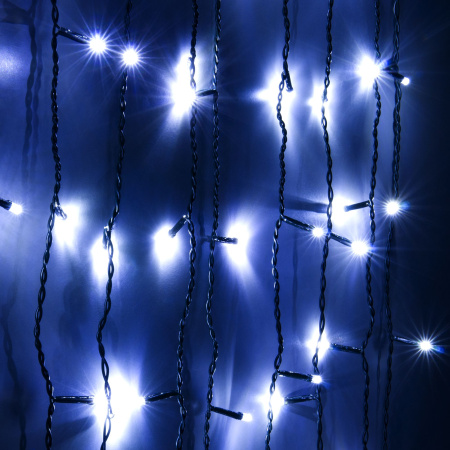 Гирлянда занавес на ель 0,45*1,5 м IP20 (200-003 белый) Eurosvet