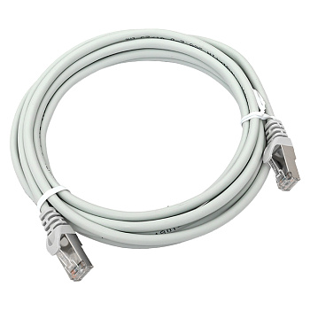 Патч-корд TERACOM PRO Cat,5E экранированный FTP оболочка LSZH серый (3,0м) EKF