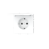 Розетка встраиваемая Voltum S70 с заземлением, защитными шторками и крышкой 16А, (белый матовый)