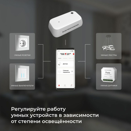 Умный датчик освещения белый IP20 (a060337) Elektrostandard