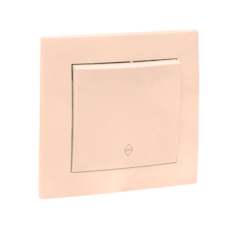 Валенсия Выключатель 1-кл, 10А кремовый проходной EKF