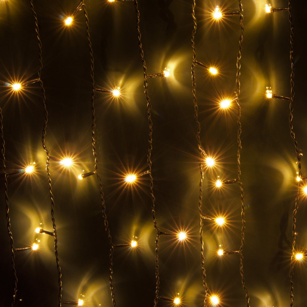 Гирлянда занавес на ель 0,45*1,5 м IP20 (200-003 теплый белый) Eurosvet