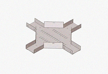Лоток крестообразный замковый глухой КМЗГ 400х50 УТ1,5, горячее цинкование, S1,5