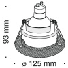 Встраиваемый светильник 1*GU10 50Вт Черный IP20 Hoop DL043-01B Technical