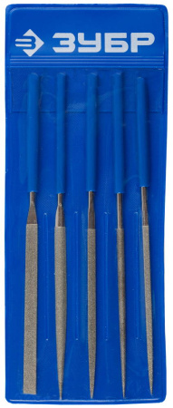 Набор "ЭКСПЕРТ" Надфили с алмазным напылением в пакете PVC, P 140, 140х75мм, 5 предметов ЗУБР