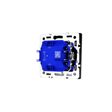 Выключатель встраиваемый Voltum S70 одноклавишный с подсветкой 10А, (черный матовый)