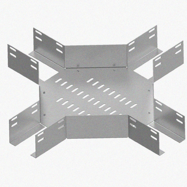 Лоток крестообразный глухой КМГ 200х80 УТ1,5, горячее цинкование S1,5