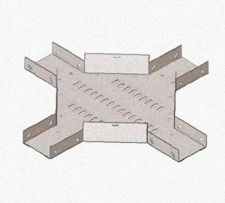 Лоток крестообразный перфорированный КМ 200х65 УТ1,5, горячее цинкование S1,5