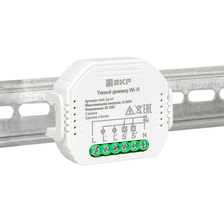 Умный диммер в подрозетник 2-канальный Wi-Fi Connect EKF