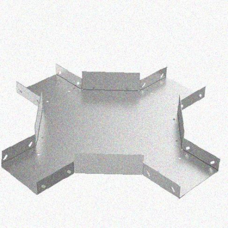Лоток крестообразный замковый глухой КМЗГ 300х100 УТ1,5, горячее цинкование, S1,5