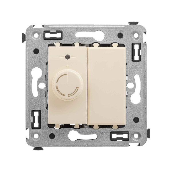 Диммер поворотный в стену, "Avanti", "Ванильная дымка" DKC