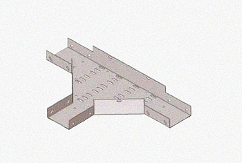 Лоток тройниковый замковый перфорированный ОТЗ 400х110 УТ1,5, горячее цинкование, S1,5