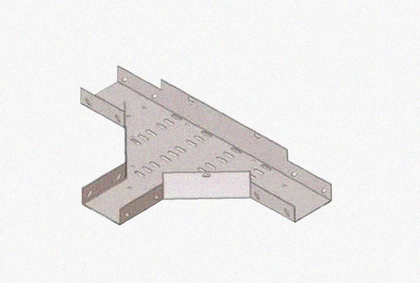 Лоток тройниковый замковый перфорированный ОТЗ 400х110 УТ1,5, горячее цинкование, S1,5