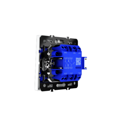 Проходной переключатель встраиваемый Voltum S70 двухклавишный 10А, (белый матовый)