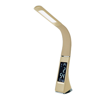 Светильник настольный c часами,календарем,термометром,5W/TLD-542 Cream/LED/300Lm/5000K/Dimmer. Uniel