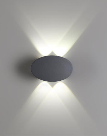 Ландшафтный настенный св-к IP54 LED 4000K 4W 85-265V CALLE темно-серый NOVOTECH
