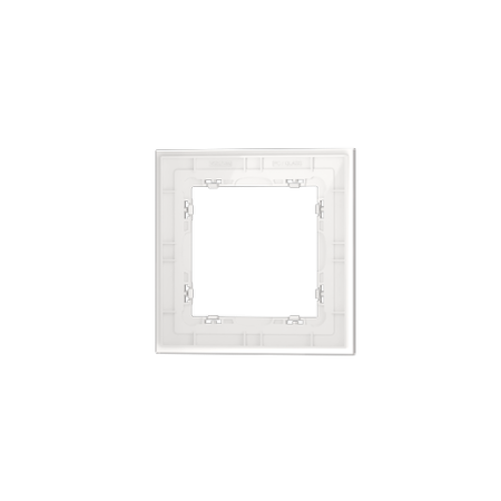 Рамка стеклянная Voltum S70 на 1 пост, (белый, стекло)