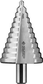 Сверло ступенчатое, 6-52мм, 12 ступеней,, серия Профессионал ЗУБР