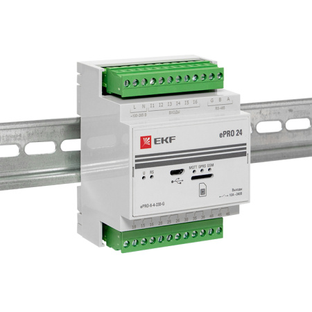 Контроллер базовый ePRO 24 удаленного управления 6вх\4вых 230В GSM PROxima EKF