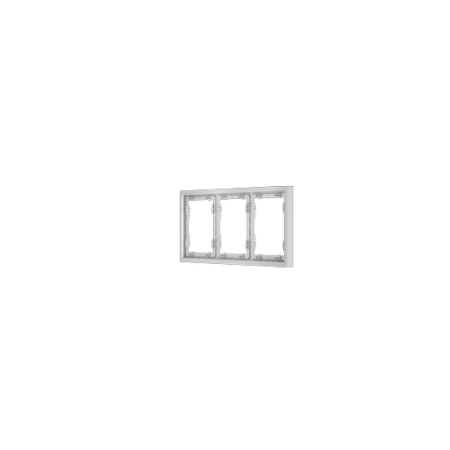 Рамка пластиковая Voltum S70 на 3 поста, (белый матовый)