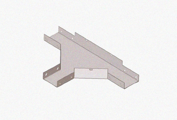 Лоток тройниковый замковый глухой ОТЗГ 500х110 УХЛ1, горячее цинкование, S1,5