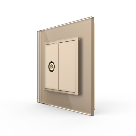 Розетка видео RCA "тюльпан" Золотая Livolo