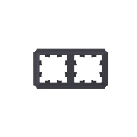 ATLASDESIGN ANTIQUE 2-постовая рамка, универсальная, карбон Systeme Electric