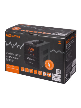 Стабилизатор напряжения БСР1-1,0 кВА электронный переносной TDM