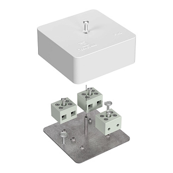 Коробка огнестойкая для кабель-канала 40-0450-FR6.0-6 Е15-Е120 75х75х30 RAL9003 Промрукав (87 шт/уп)