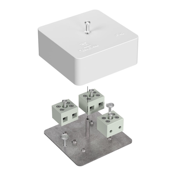 Коробка огнестойкая для кабель-канала 40-0450-FR6.0-6 Е15-Е120 75х75х30 RAL9003 Промрукав (87 шт/уп)