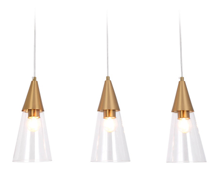 Подвесной светильник TR3669/3 BS/CL латунь/прозрачный E14/3 max 40W 590*120*850 Ambrella Light