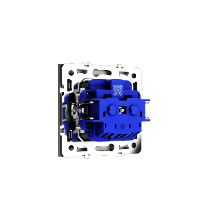Розетка встраиваемая Voltum S70 с заземлением 16А, (сталь)