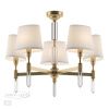 Люстра E14 5*40W LONDON бронзовый/белый/ткань ODEON LIGHT