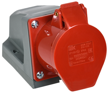 Розетка стационарная CCИ-115 3Р+РЕ+N 16А 380-415В IP44 IEK