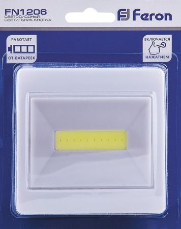 Светодиодный светильник-кнопка Feron FN1206 3W, белый