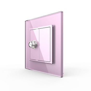 Розетка спутниковая SAT Розовая Livolo