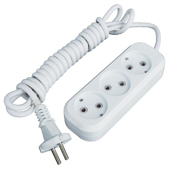 Удлинитель "Эксперт" 3 гнезда 2 метра 10А/2,2кВт без заземления ПВС 2х0,75 PROxima EKF