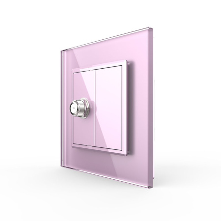 Розетка спутниковая SAT Розовая Livolo