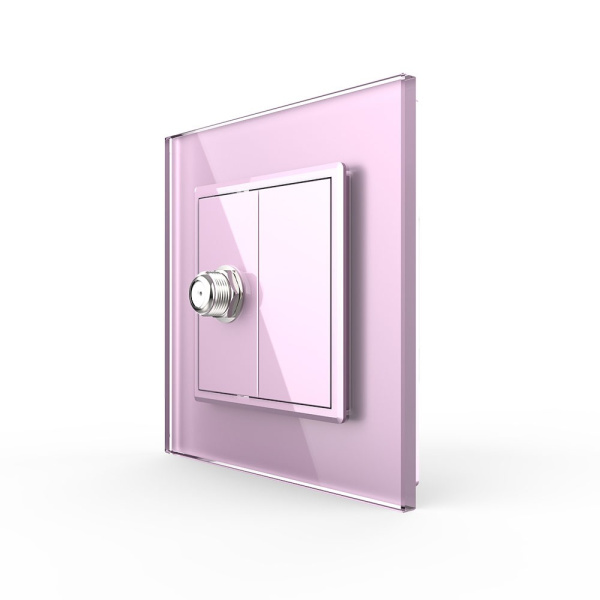 Розетка спутниковая SAT Розовая Livolo Розетка спутниковая SAT Розовая Livolo