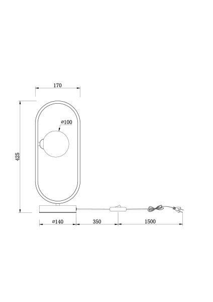 Настольный светильник 1*G9 25Вт Латунь IP20 Inversion FR5233TL-01BS Freya
