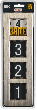 BRITE Рамка 4-мест. РУ-4-1-Бр металл шамп. RE AL IEK