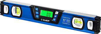 Уровень-уклономер 2 в 1, 400 мм, Диапазон 0-90°, Точность ±0,1°, Подсветка экрана, Профессионал ЗУБР